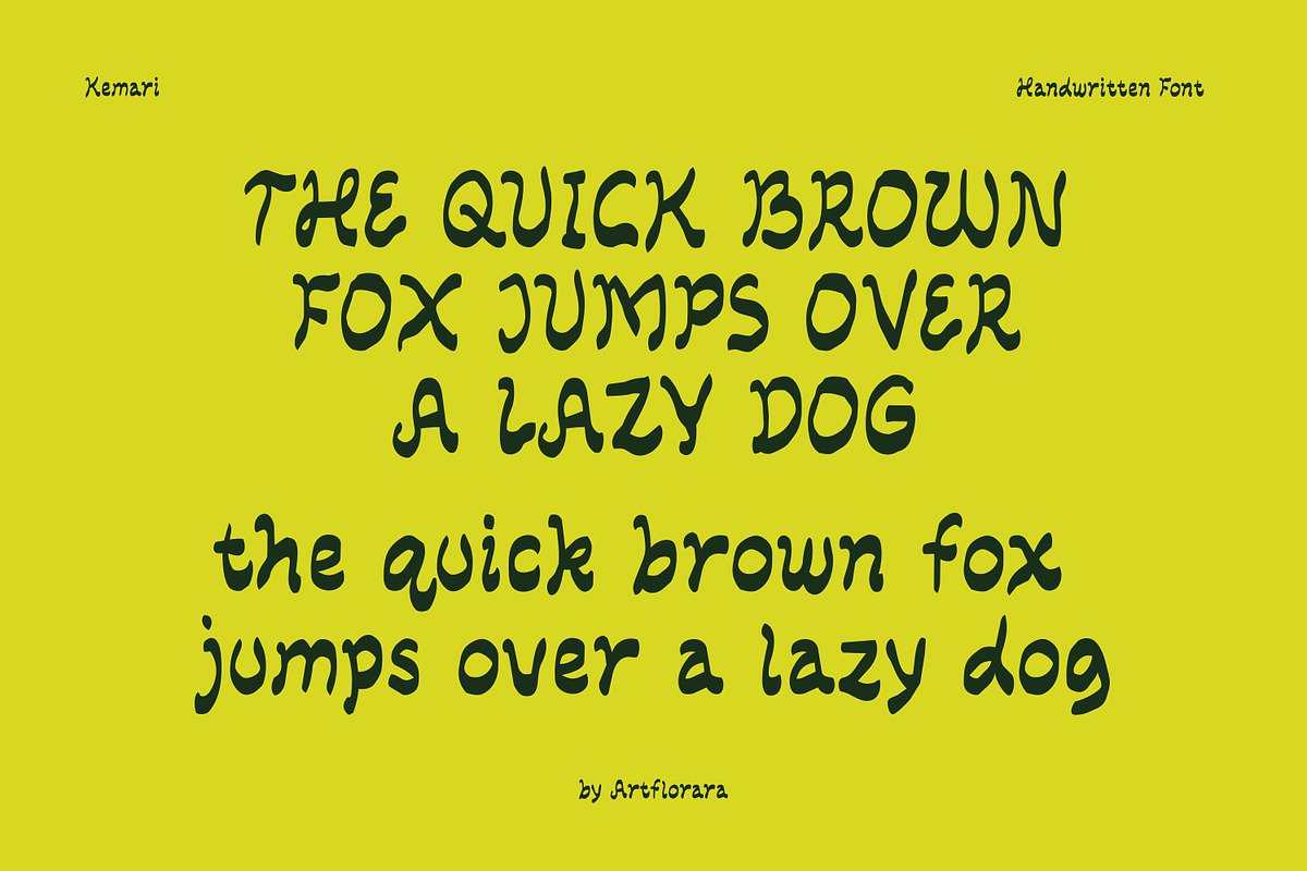 KEMARI - Playful Retro Handmade Font, a Handwritten Font by Artflorara (Photo 9 of 12)