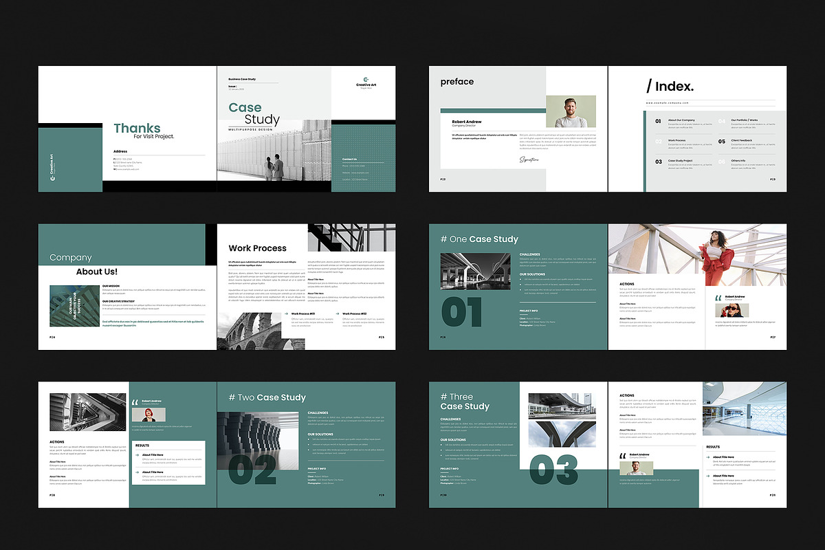 Case Study Canva Brochure Landscape, a Brochure Template by NorthPeak (Photo 9 of 10)