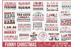 Hilarious Christmas SVG Bundle, an Object Graphic by BeeCraftR