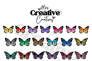 Butterfly Cute Bundle Clipart, a Graphic by Mrs. Creative Creations