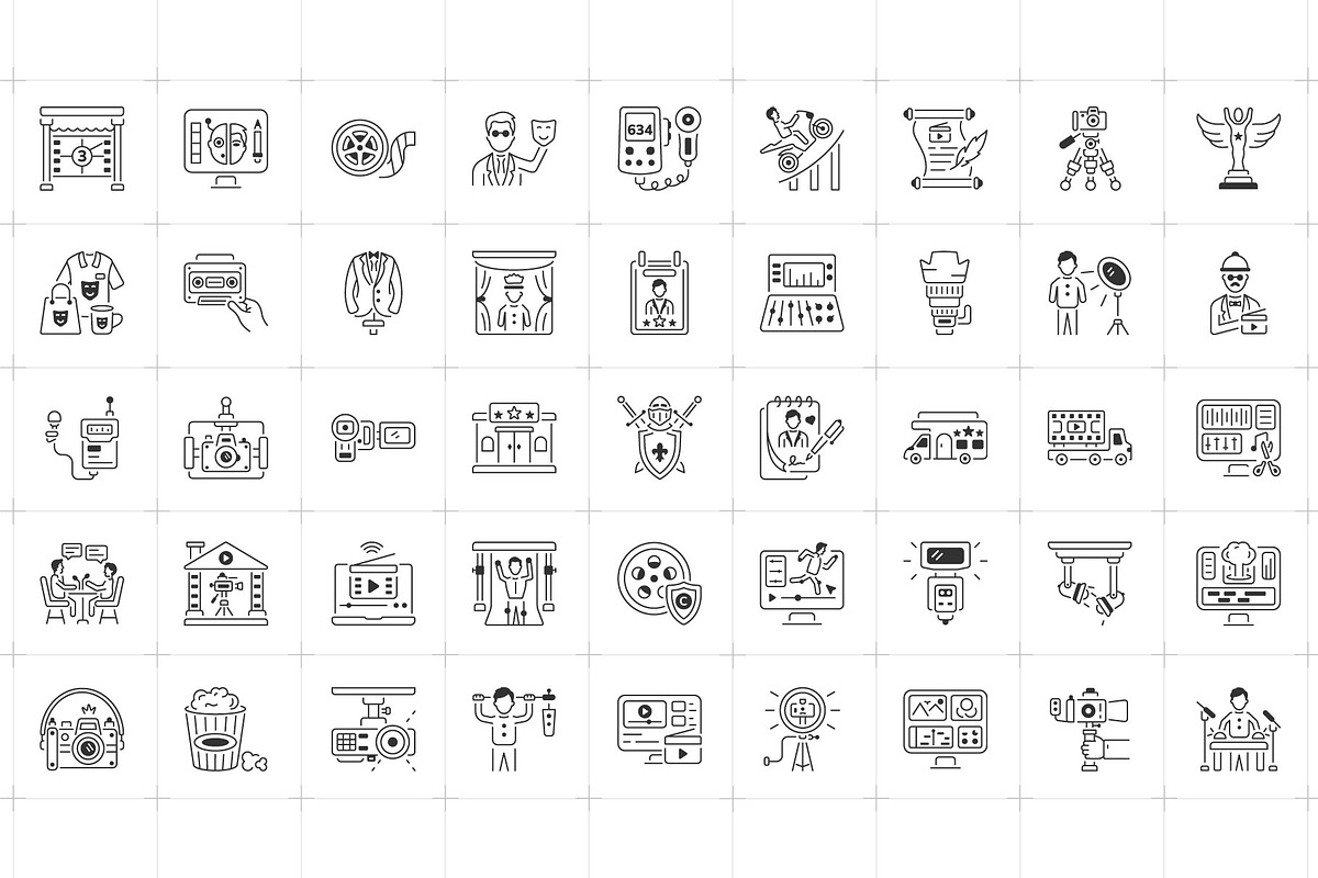 75 Filming Icons, an Outline Icon by Prosymbols (Photo 4 of 5)