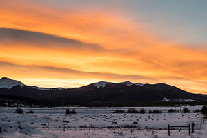Snow covered Sunset