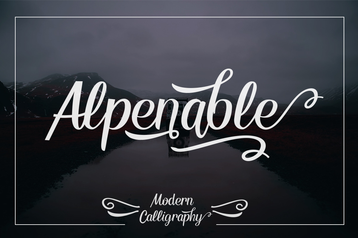 Alpenable Beautiful Script + Swash, a Script Font by Putra Khan (Photo 6 of 9)