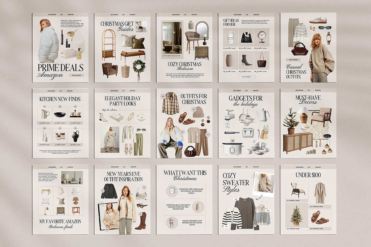 40 Canva Christmas LTK Template, a Social Media Template by Amaré Creative (Photo 5 of 6)