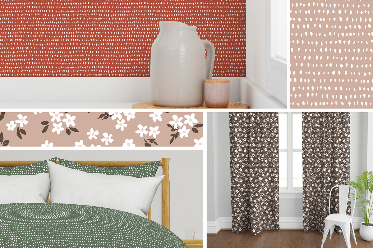 Ditsy florals hand drawn collection, a Pattern Graphic by Naty Art (Photo 2 of 9)