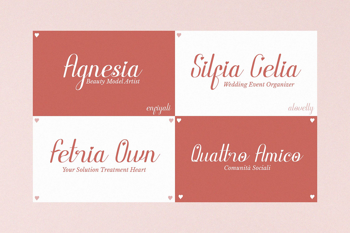 Enfiyali Alovelly Love Modern Script, a Script Font by Denustudios (Photo 6 of 13)