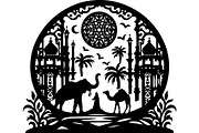 Black Laser Cut Bundle, an Object Graphic by abu67222 (Thumbnail 6 of 13)