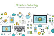 Blockchain technology banner, a Technology Illustration by Good Studio (Thumbnail 1 of 3)