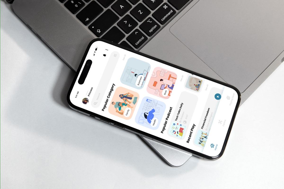WePod - Podcast UI Design Template, an App Template by productype1 (Photo 5 of 5)