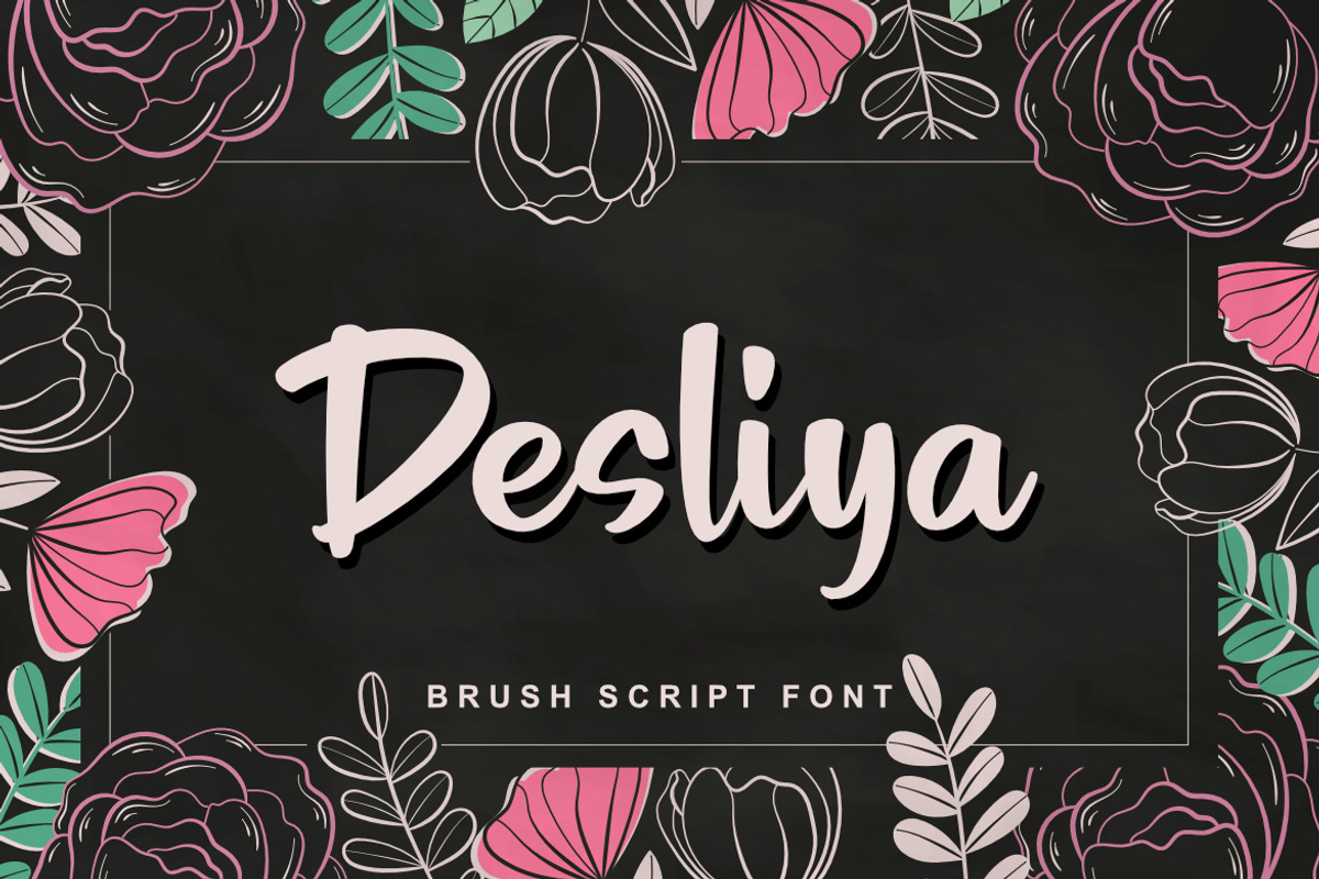 Desliya - Brush Script Font, a Script Font by Bayuktx (Photo 1 of 8)