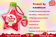 Cute Cherry Soda Clipart PNG, a Food Illustration by K.JackArtwork (Thumbnail 4 of 4)