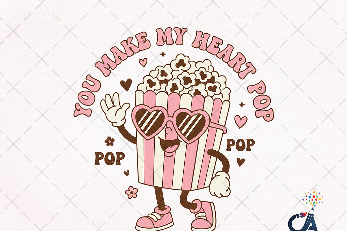 You Make My Heart Pop Design Png, an Illustration by Creative Art (Photo 1 of 6)