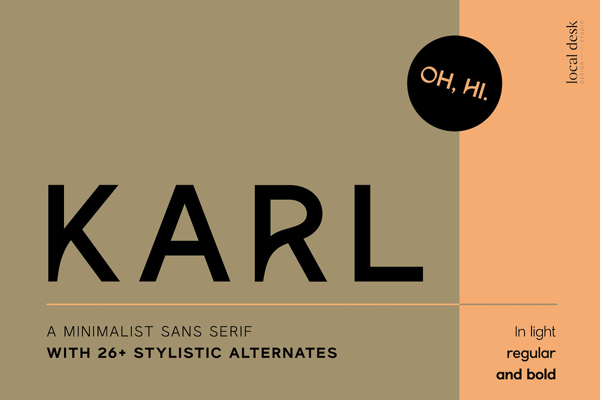 Karl – Cool Sans w Unique Alternates, a Sans Serif Font by Local Desk Designstudio (Photo 1 of 28)