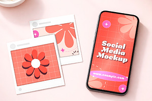 Instagram Social Media Post Mockup, a Social Media Template by studiogstock