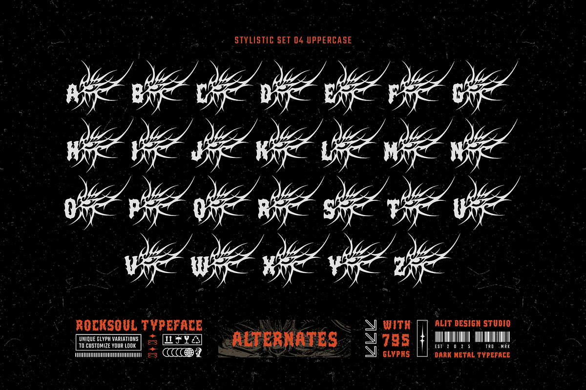 Rocksoul Typeface, a Blackletter Font by alit design (Photo 10 of 17)