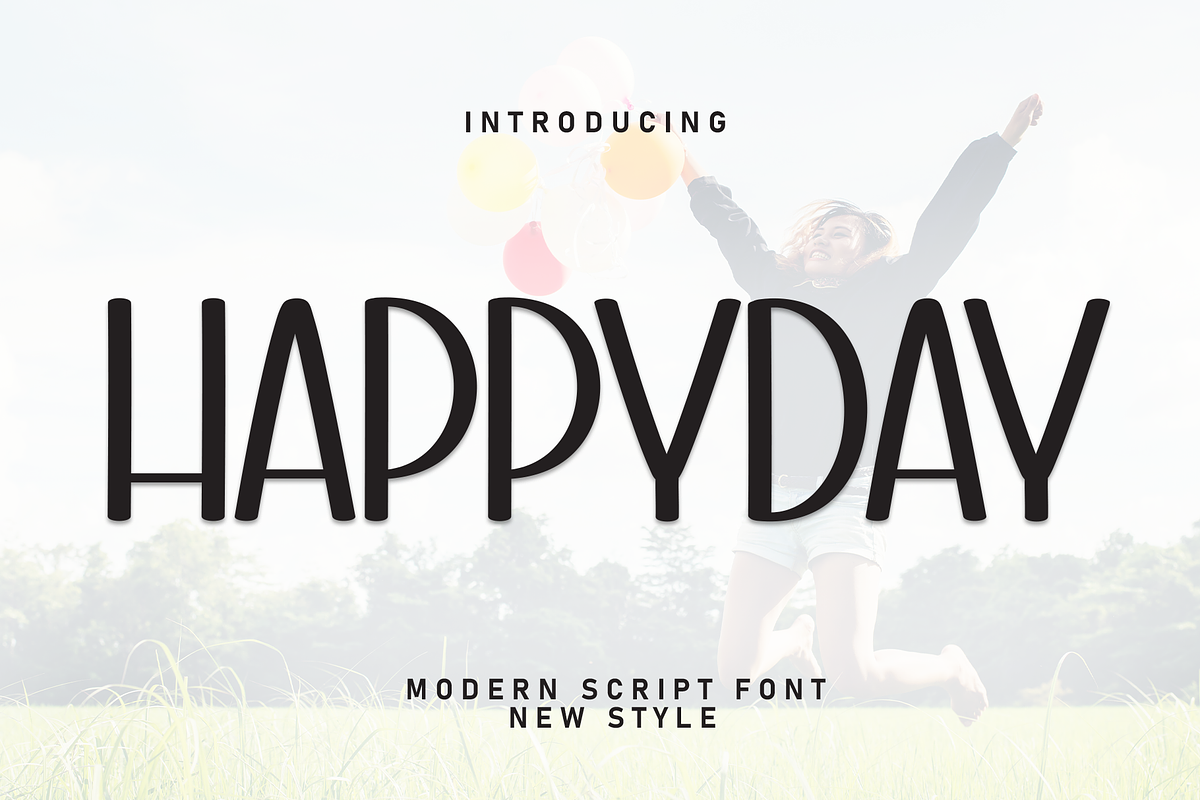 Happyday | Script Font, a Handwritten Font by Scratchones (Photo 1 of 8)