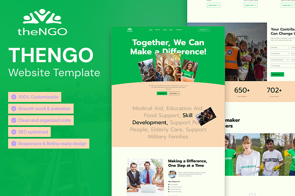 TheNGO - NGO Community HTML Template preview 6