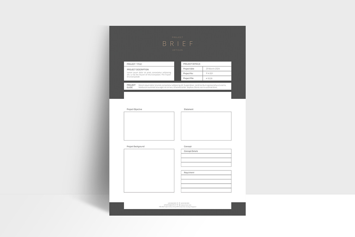 Brief-Estimation-Invoice-Letterhead, a Stationery Template by artisanHR (Photo 6 of 9)