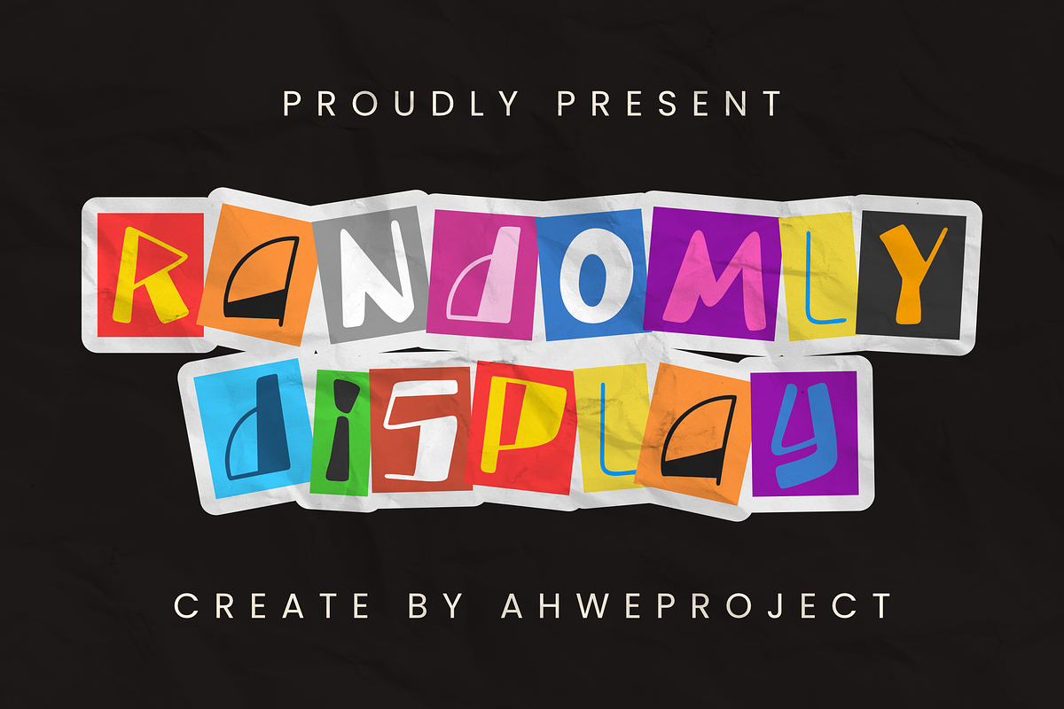 Randomly, a Sans Serif Font by ahweproject (Photo 1 of 9)