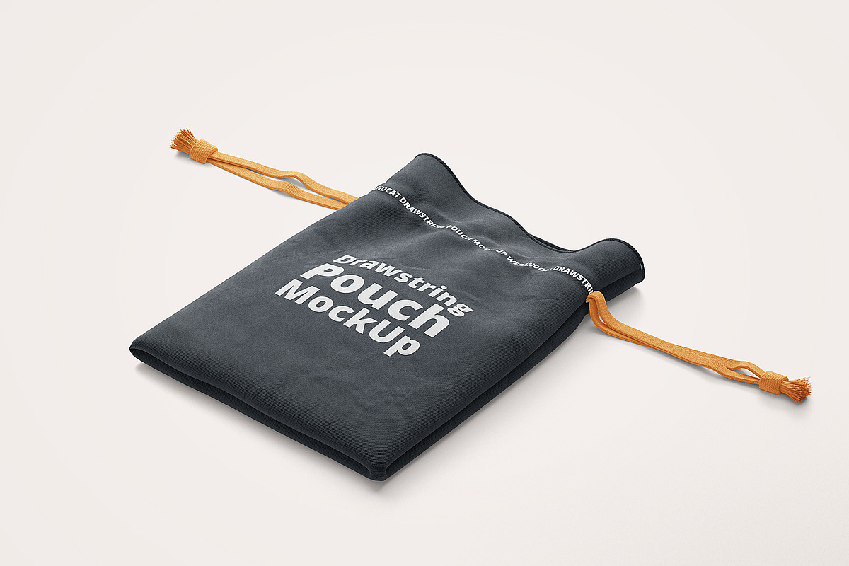 Drawstring Pouch Mock-Up, a Packaging Mockup by WebAndCat (Photo 4 of 7)
