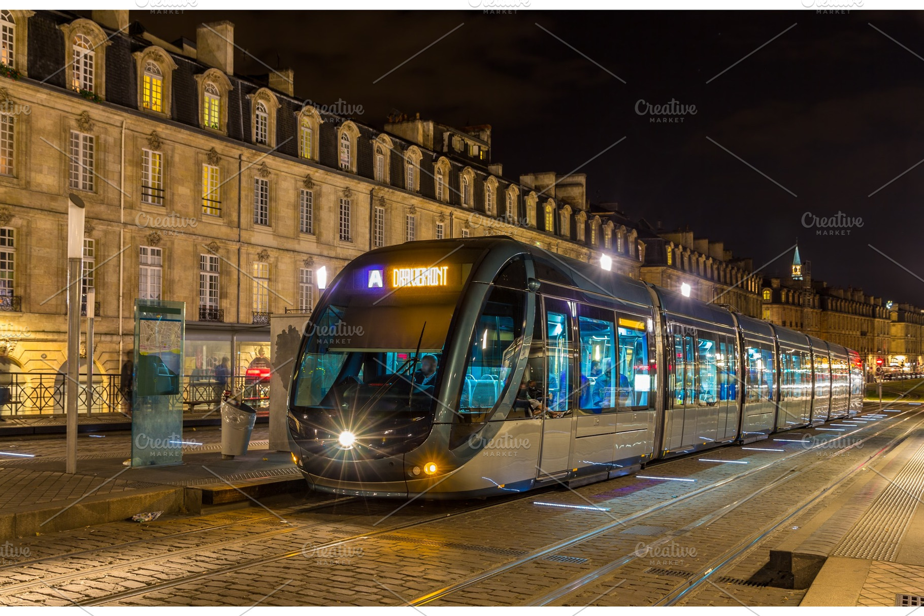 A tram in bordeaux france aquitaine containing bordeaux, tram, and france, a Transportation Photo by Leonid Andronov