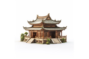 A model of an Asian pagoda, an Architecture Photo by Alena Stoyko design