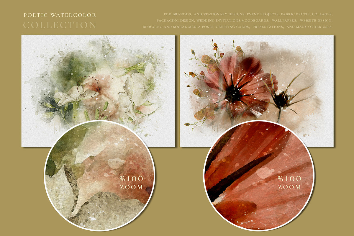 Poetic Watercolor Backgrounds, a Pattern Graphic by Suna Kosem (Photo 15 of 26)