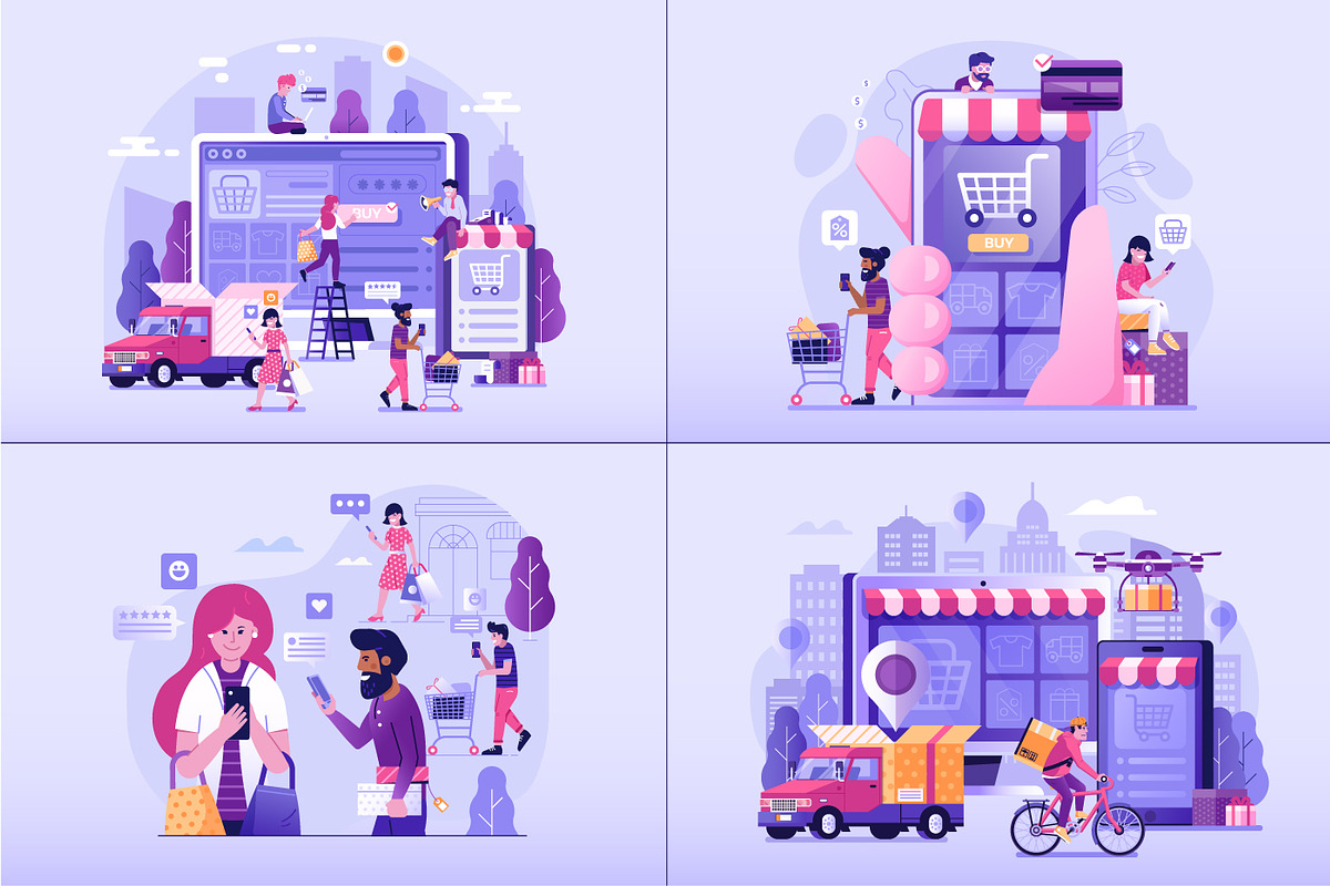 Online Shopping Web Illustrations, a Person Illustration by Alex Krugli (Photo 2 of 14)