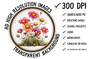 Spring Daisy Flower Clipart Png, an Illustration by Craft Nest (Thumbnail 2 of 11)