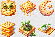 Cracker Watercolor Clipart, an Illustration by Black Bird Studio (Thumbnail 2 of 6)