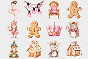 Watercolor Pink Nutcracker Clipart, a Seasonal Illustration by Design Market (Thumbnail 4 of 5)