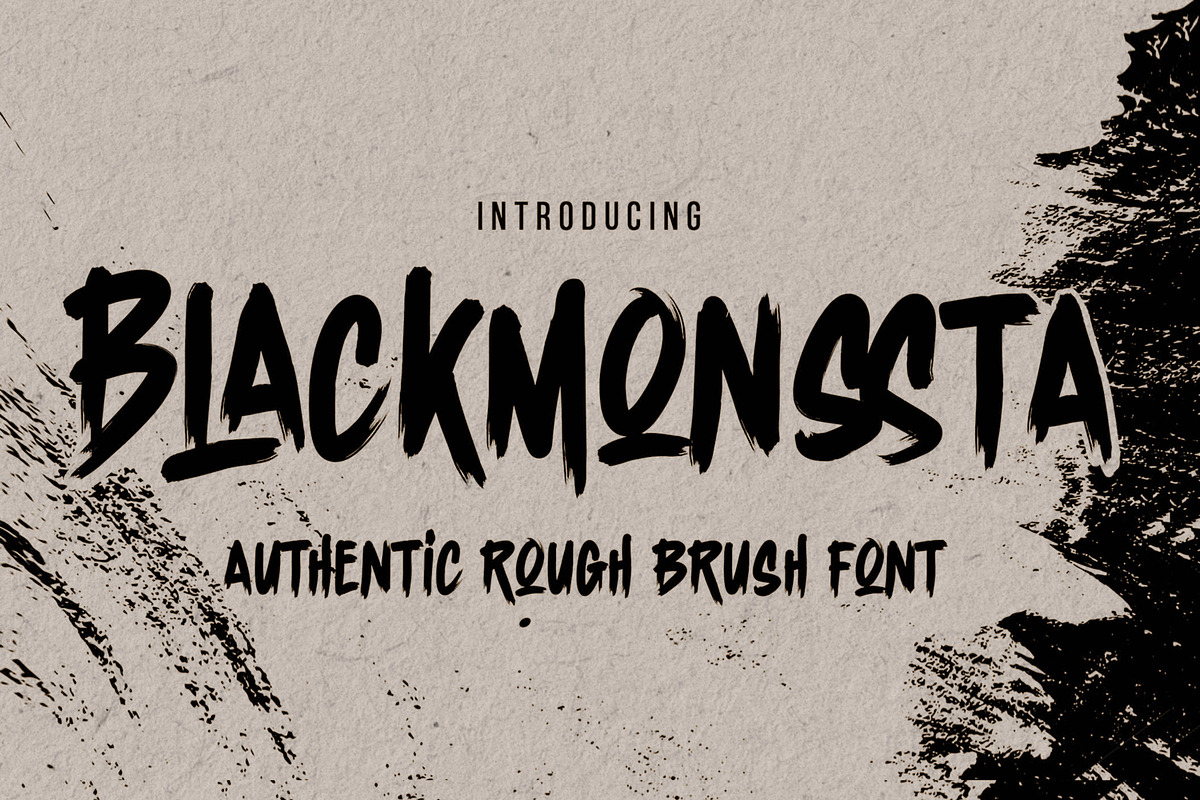 Blackmonssta – Authentic Brush Font, a Handwritten Font by Almarkhatype (Photo 1 of 10)