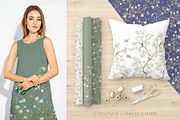 Chinoiserie Camellia & Birds, a Pattern Graphic by Elen-Lane (Thumbnail 5 of 8)
