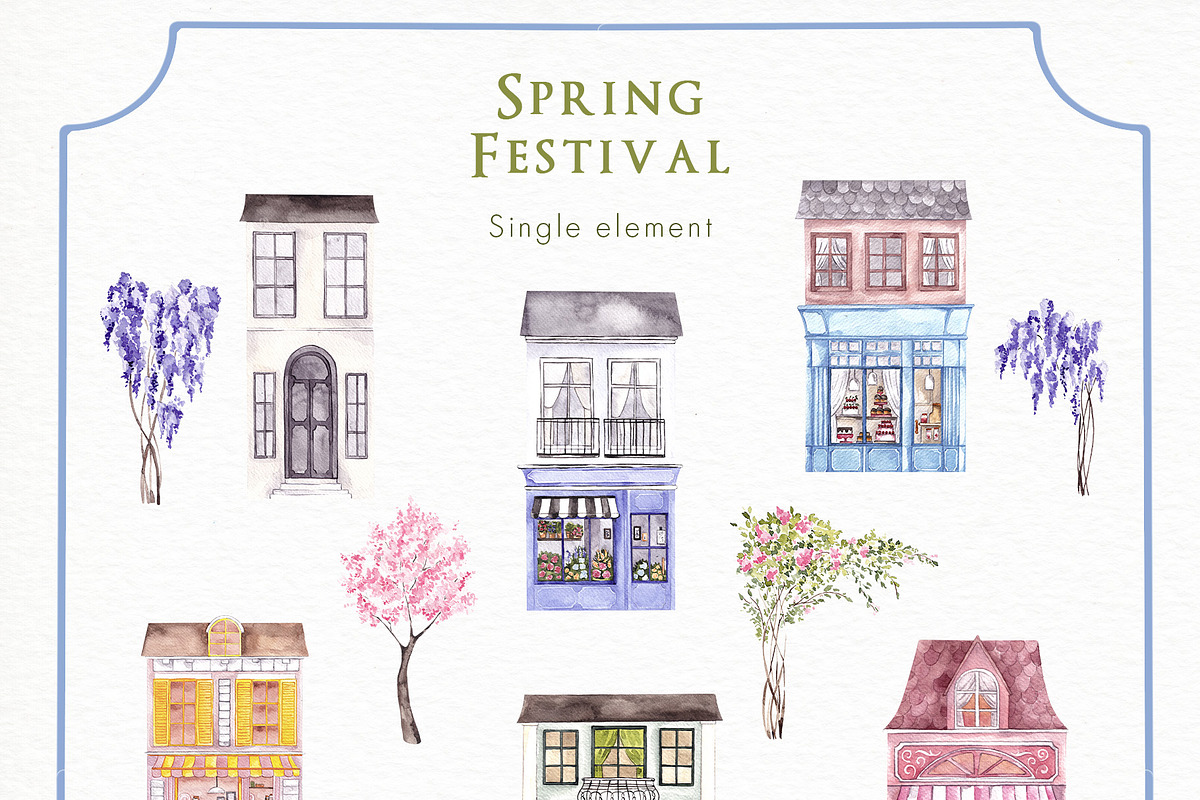 Spring Festival. Watercolor graphic, an Object Graphic by ma_i_vi (Photo 4 of 11)