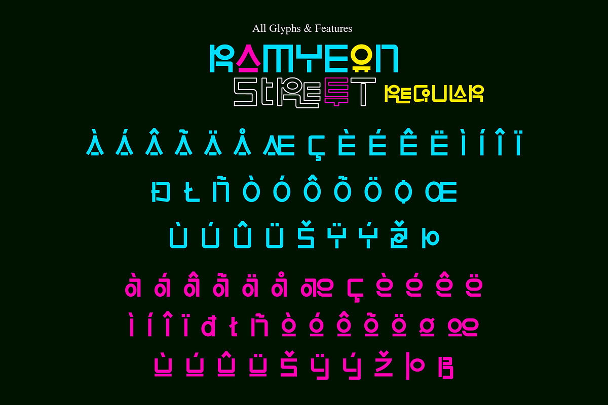 Ramyeon Street, a Symbol Font by BBtypeStudios (Photo 18 of 25)