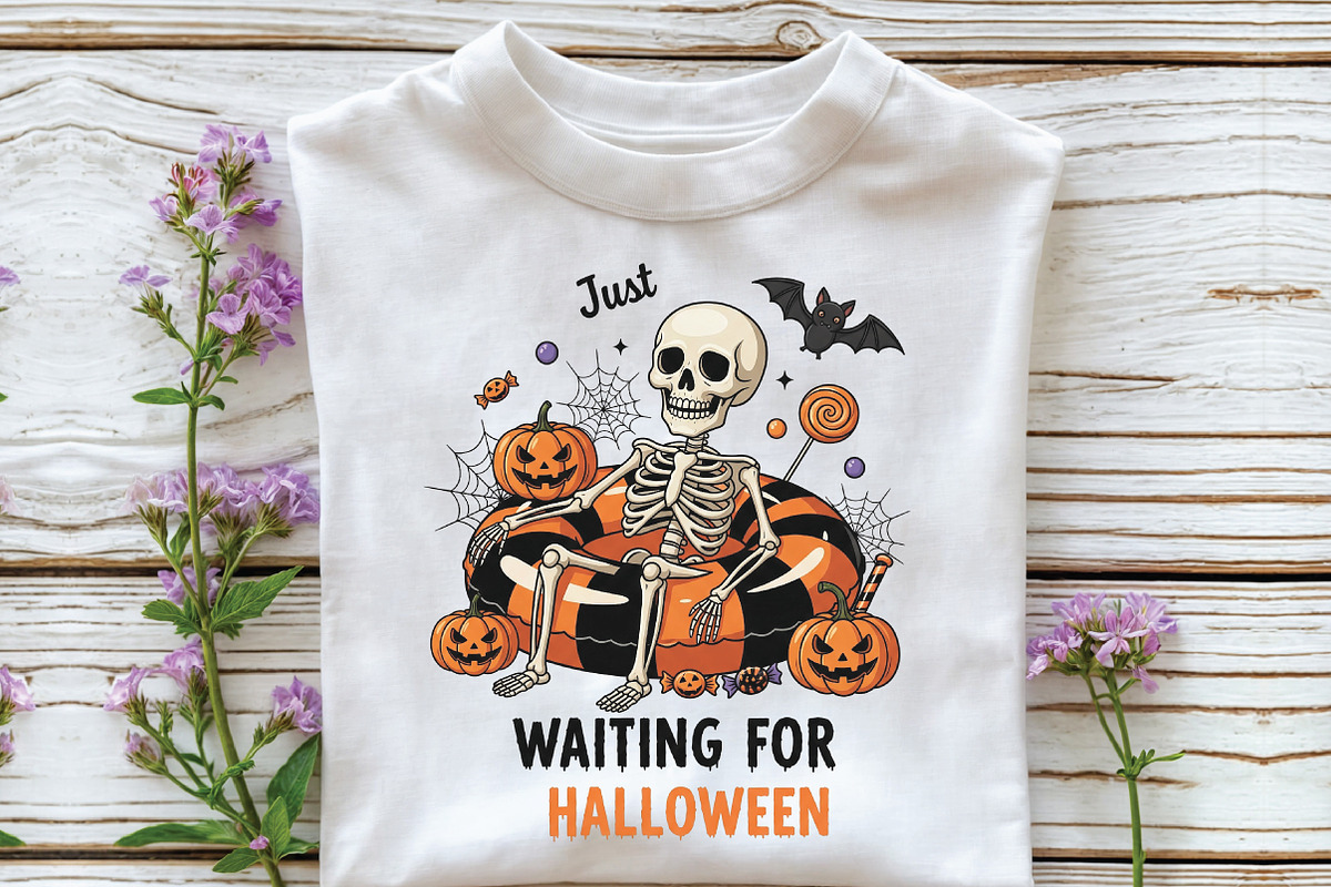 Just Waiting for Halloween PNG, an Illustration by CraftArtStudio (Photo 2 of 4)