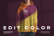 Mockups Woman Oversize Long Hoodies, a Hoody Mockup by Grow Design Craft Studio (Thumbnail 2 of 9)