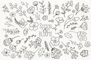 Sprigs & Blooms Clipart +Bonus Logos, an Object Graphic by The Pen and Brush (Thumbnail 6 of 7)