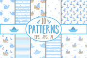 Baby Shower set for little sailors, an Animal Illustration by Samsonchik Store (Thumbnail 3 of 6)