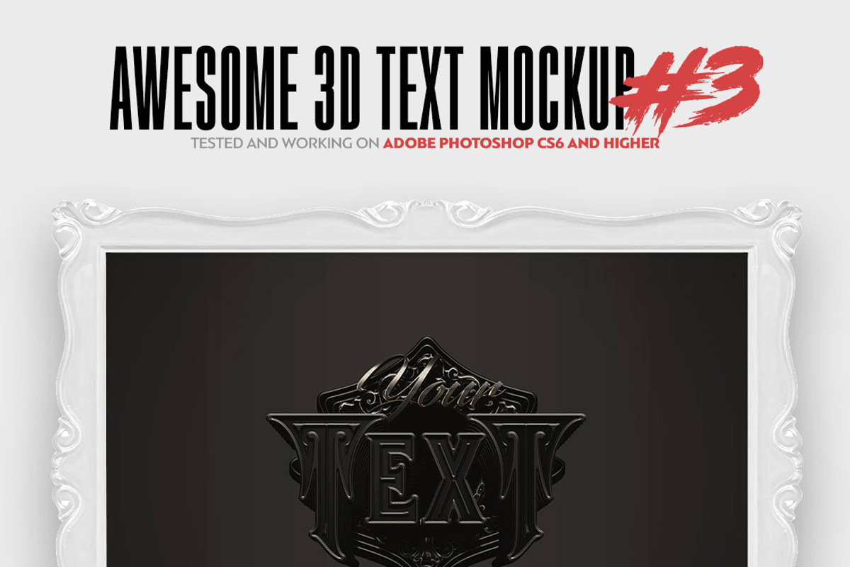 Awesome 3D Text Mockup Bundle, a Mockup by Amorjesu.com (Photo 4 of 21)