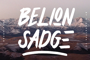 Belion Sadge - Brush Font