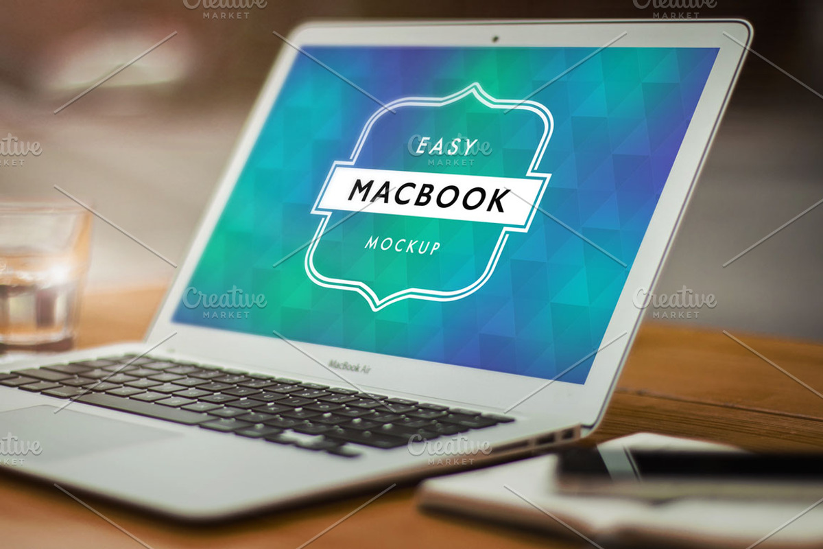 Mockup Macbook Air 1, an iPad Mockup by Design Bits (Photo 3 of 4)