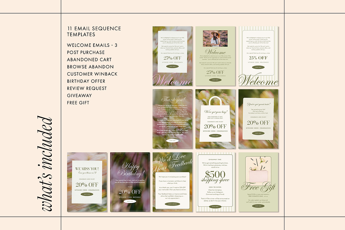 Feminine Canva Email Template Bundle, an Email Template by KikiBunnyCreative (Photo 4 of 11)
