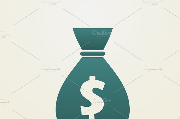 Money Bag With Sign Of Dollar