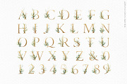 Gold leaf watercolor alphabet art, an Illustration by Angele Kamp (Thumbnail 8 of 12)