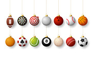 Christmas sport ball set, an Object Graphic by Lunarts Studio (Thumbnail 3 of 6)