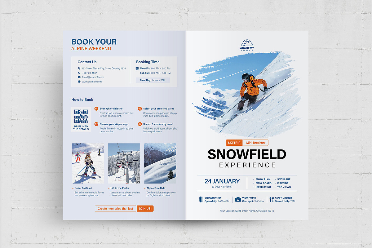 Ski Trip Brochure Template, a Brochure Template by BrandPacks (Photo 3 of 5)