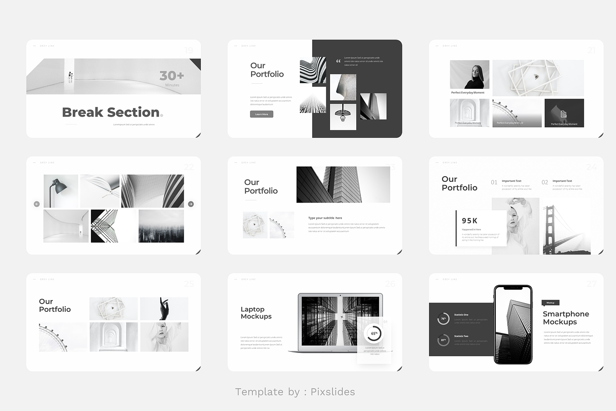 Minimal Black and White Keynote, a Presentation Template by Pixslides (Photo 4 of 5)