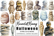 Minimalist Halloween Mummy Clipaart, a Graphic by CitraGraphics (Thumbnail 1 of 4)