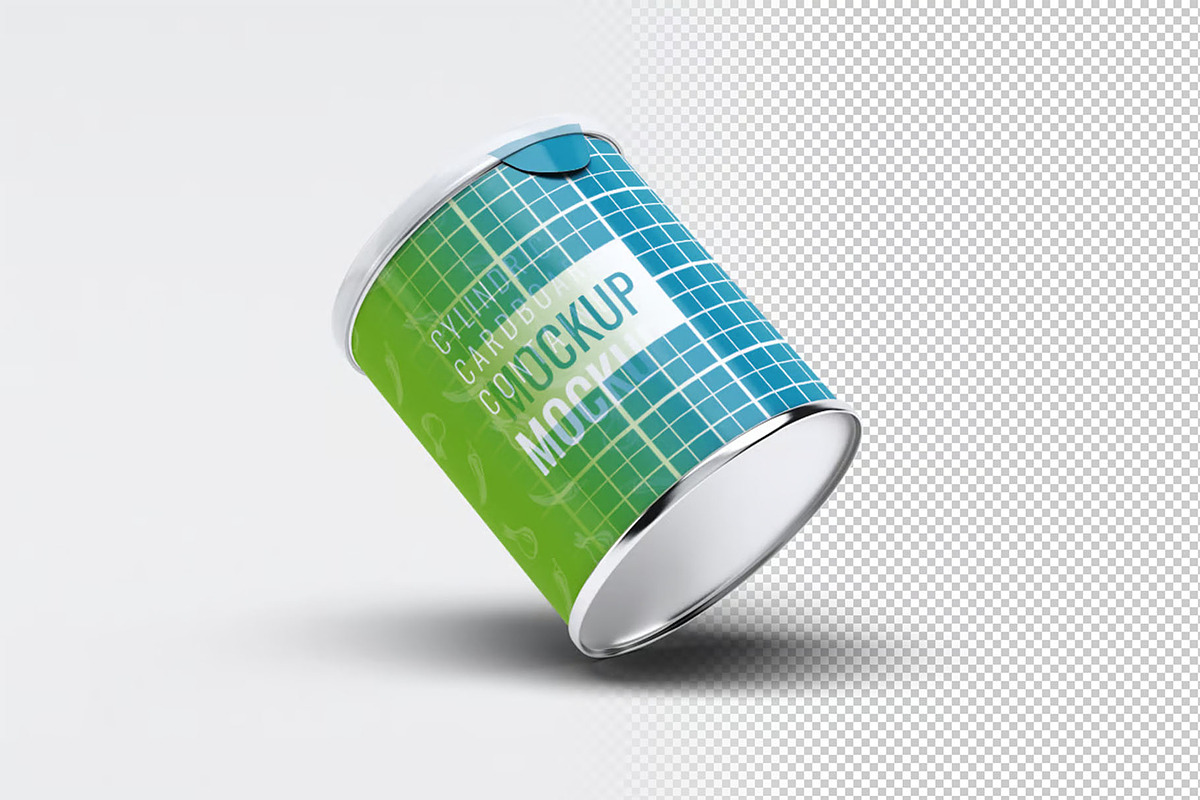 Cylindrical Container Mock-Up, a Packaging Mockup by DesignRushMarket (Photo 13 of 15)